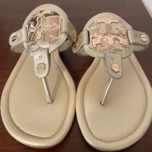 Tory Burch Gold Miller Sandals